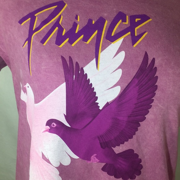 3/$15 Prince Purple Rain When Doves Fly Torn Tee - Picture 6 of 7